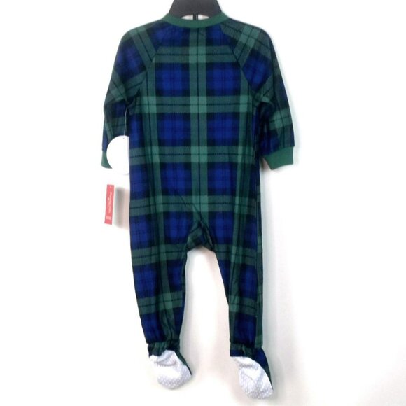 Family PJs Baby One-Piece Pajama with Feet – Black Watch Plaid Size 12 Mo NWT - Picture 4 of 4